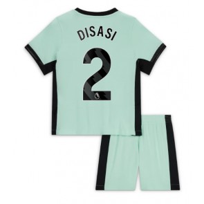 Chelsea Axel Disasi #2 Tredje trøje Børn 2023-24 Kort ærmer (+ korte bukser)